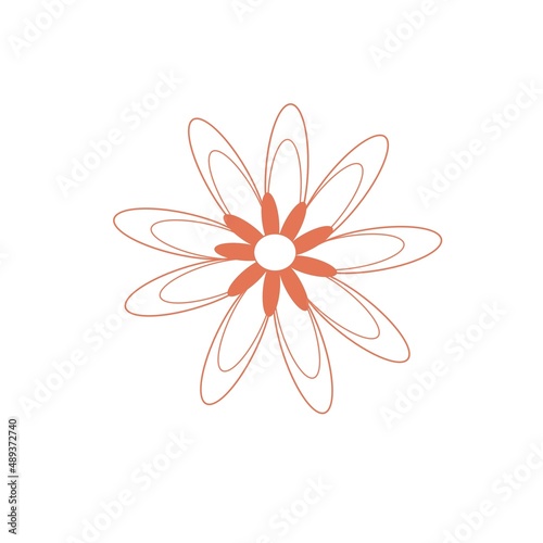 flower icon logo design template