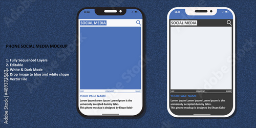 Phone Social Media Post Mockup
