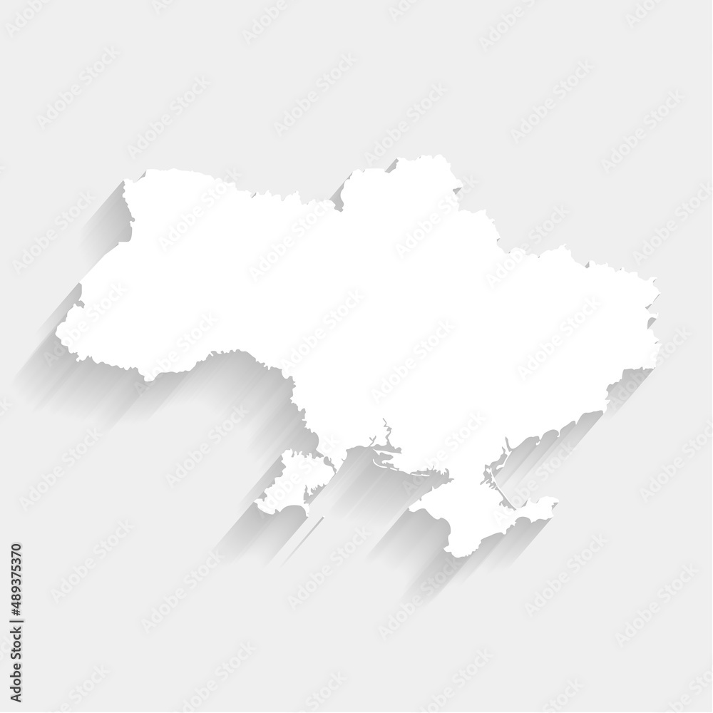 White Ukraine map on gray background, vector, illustration White Ukraine map on gray background, vector, illustration