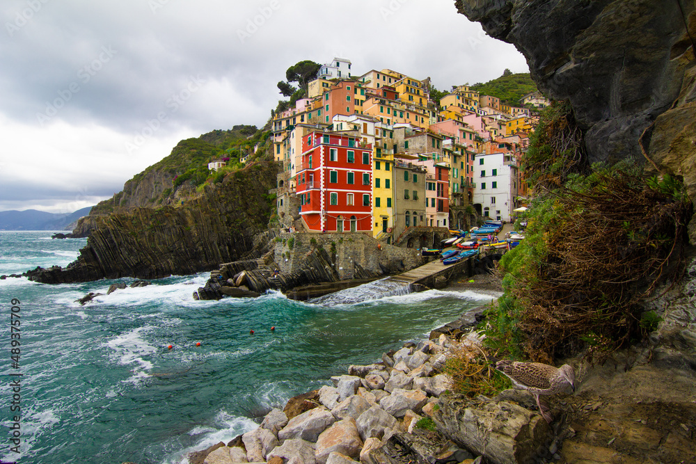 Riomaggiore of Cinque Terre, Italy - Traditional fishing village - Italy
