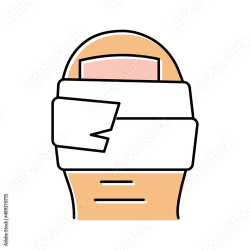 patch on toe color icon vector illustration