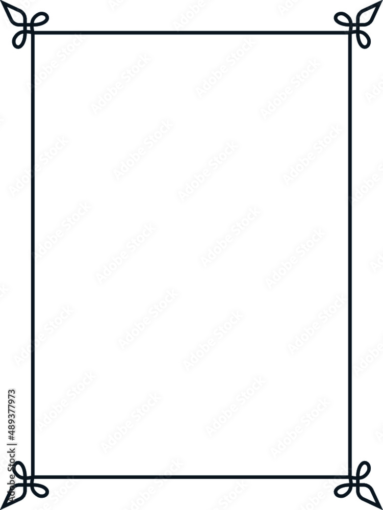 Vector border frame. Background or book page. Simple rectangular billboard, poster, card, plaque, signboard, sticker, or label Vector border frame. Background or book page. Simple rectangular billboard, poster, card, plaque, signboard, sticker, or label