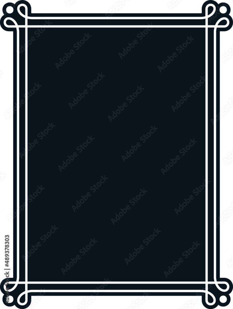 Vector border frame. Background or book page. Simple rectangular billboard, poster, card, plaque, signboard, sticker, or label Vector border frame. Background or book page. Simple rectangular billboard, poster, card, plaque, signboard, sticker, or label