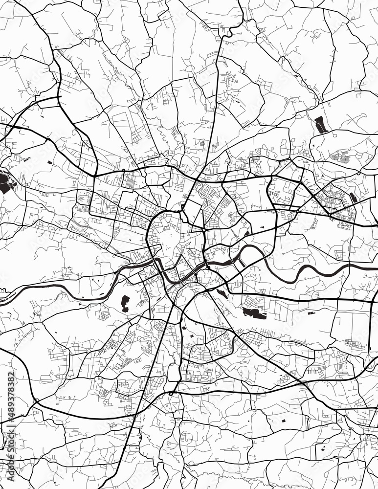 Fototapeta premium Krakow Poland City Map