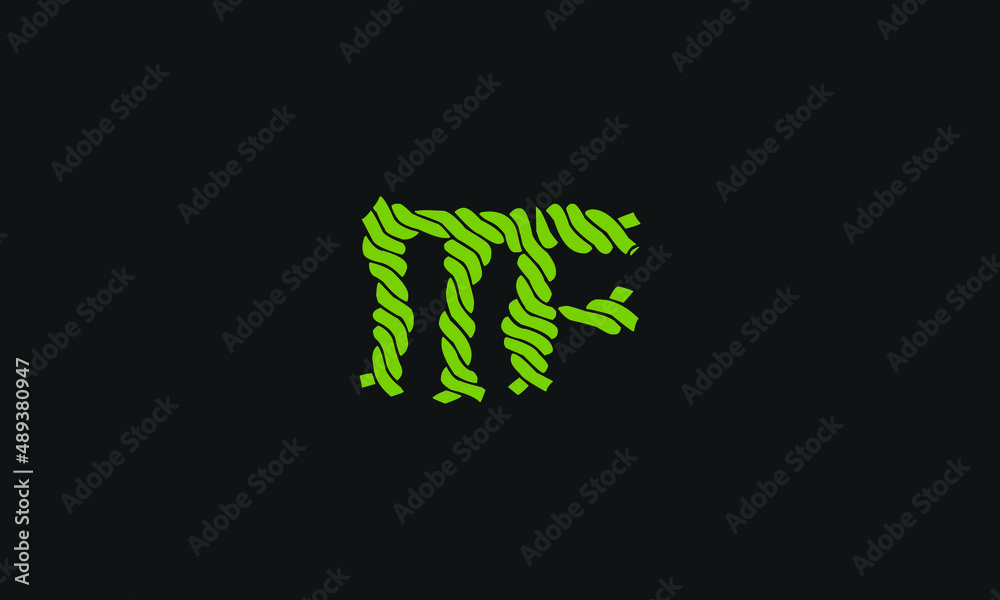 Alphabet letter icon logo MF