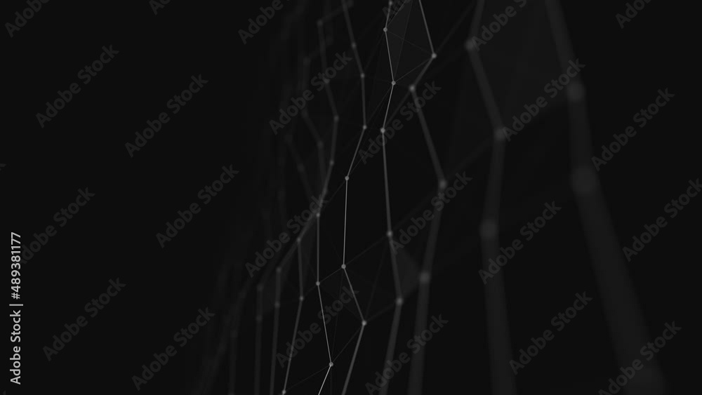 Abstract Plexus Digital Fx Technology Background Loop/ 4k animation of an abstract technology wallpaper background of moving plexus lines and dots for network digital data concept and communication wi