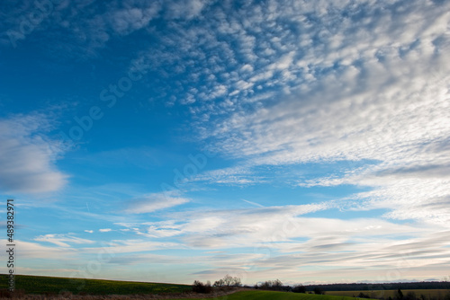 Beautiful evening sky and clouds. HDR landscape