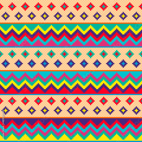 Ethnic pattern colombian wayuu	
