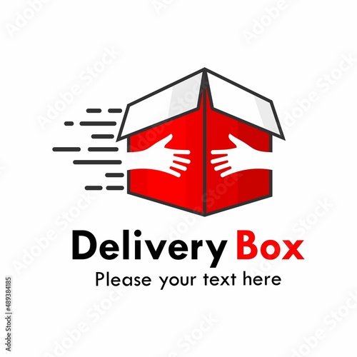 Delivery box logo template illustration