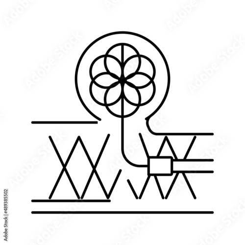 coil embolization line icon vector illustration