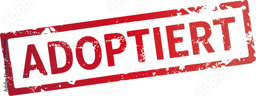 roter Stempel Adoptiert