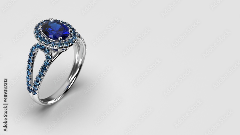 blue gem oval halo ring in white gold blue gem oval halo ring in white gold
