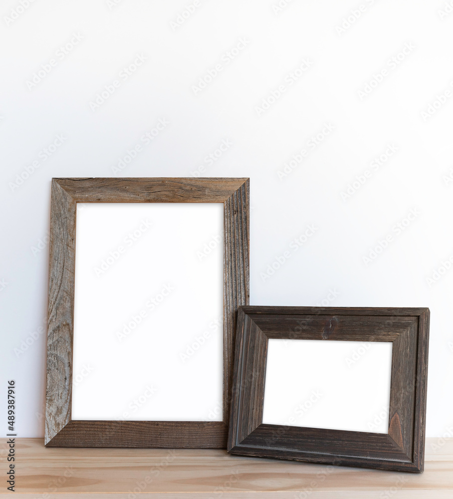 Rustic Picture Frame Mockups - 9x13 Portrait and 5x7 Landscape