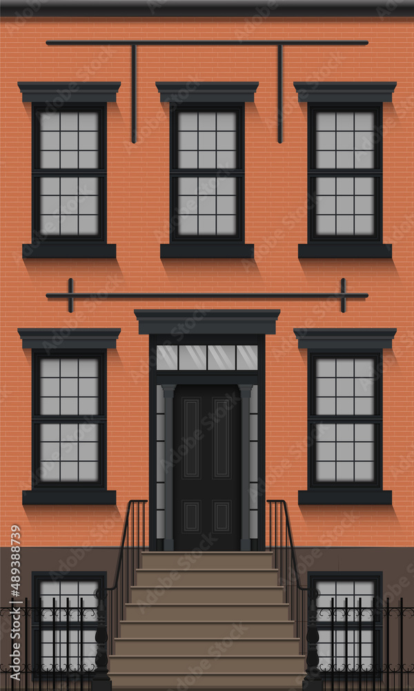 Apartment front view - Vector Illustration