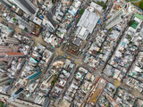 Top down view of Hong Kong Kowloon city