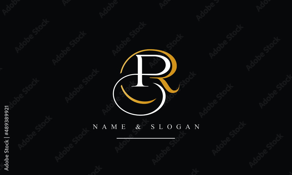 RP, PR, R, P abstract letters logo monogram