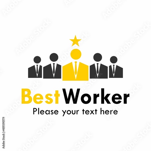 Best worker logo template illustration
