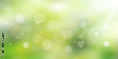 Vector spring background. Bokeh effect.	