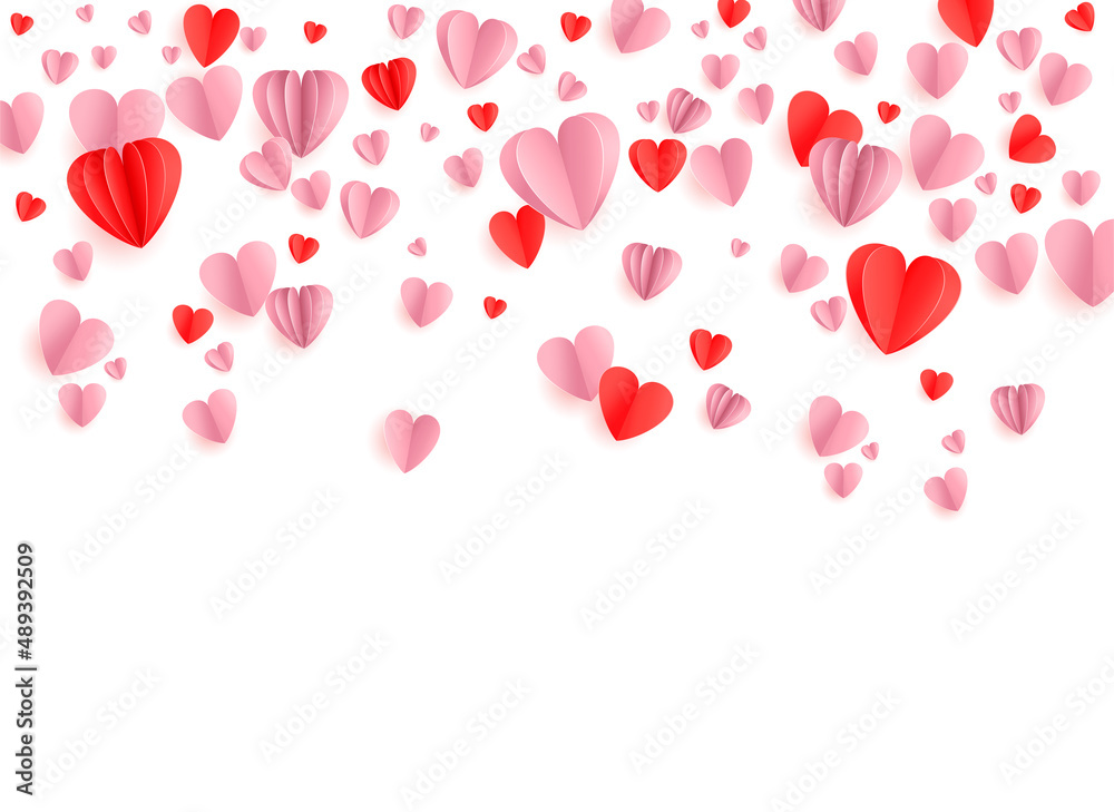 Background with hearts isolated.