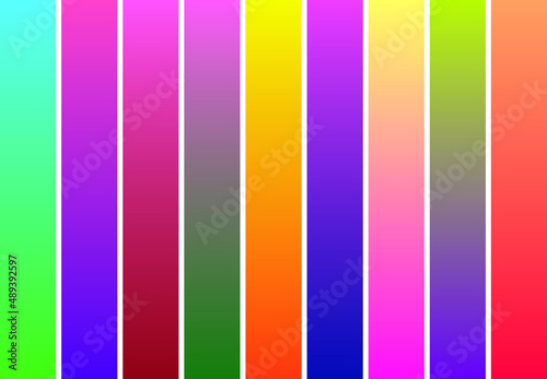 Vector illustration with palette of color gradient tones