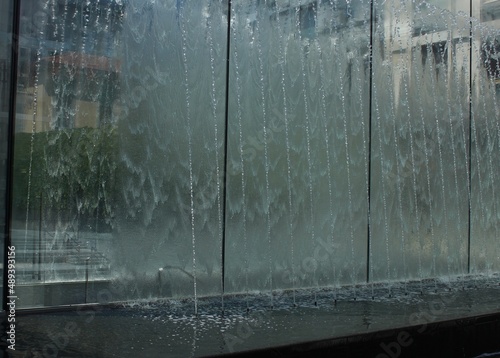 Italy, Milan: Detail of a fountain.