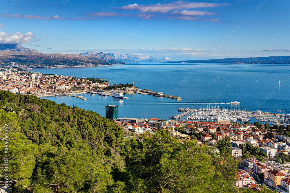 City of Split in Dalmatia county, Croatia at the Adriatic Sea coast.