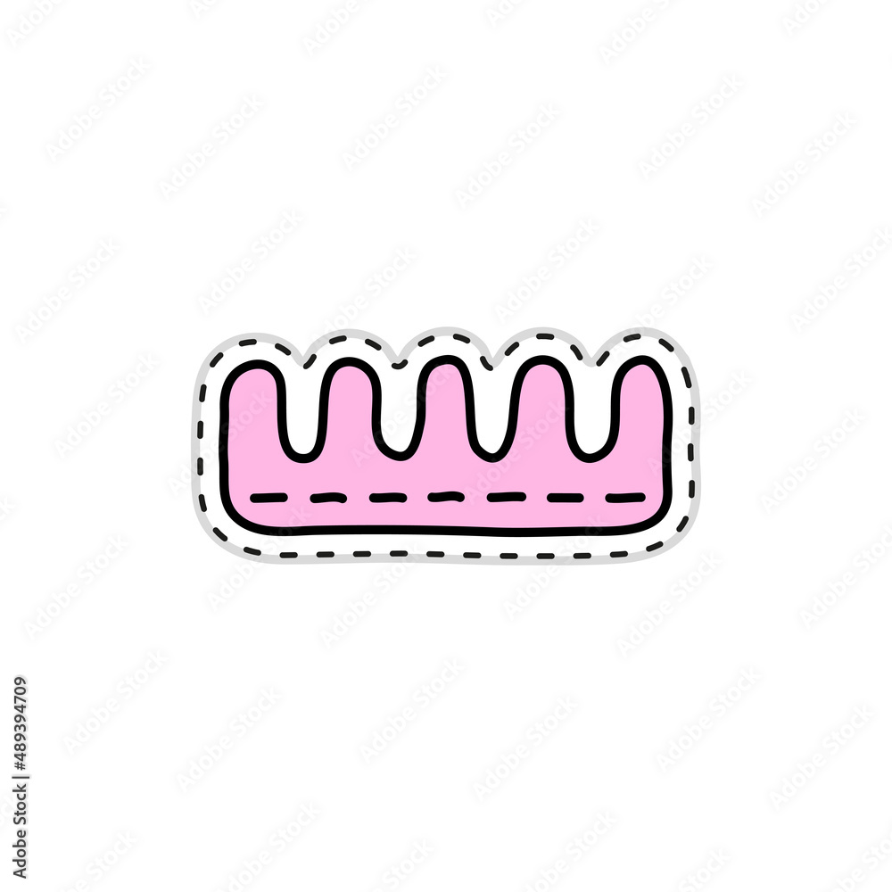Doodle sticker with finger separator. Doodle sticker with finger separator.