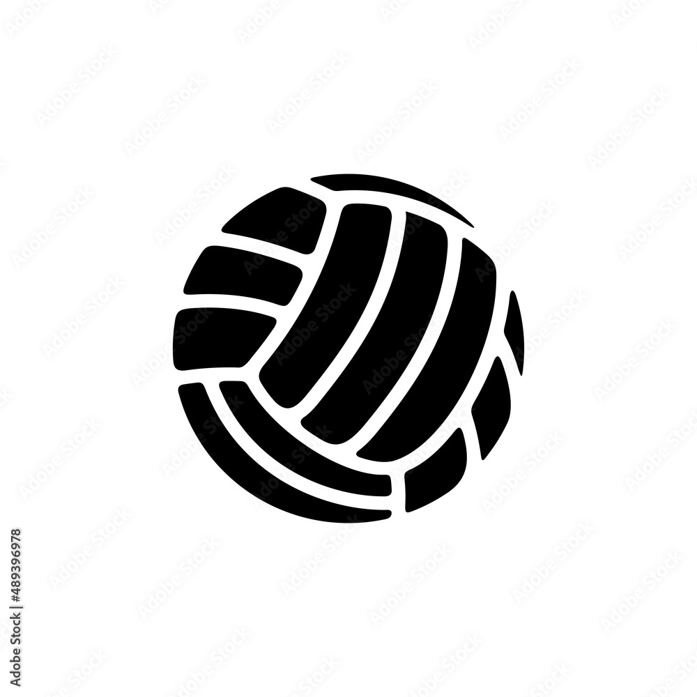 Volleyball simple flat icon vector illustration