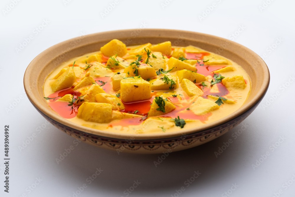 Dahi wale Aloo or curd potato curry