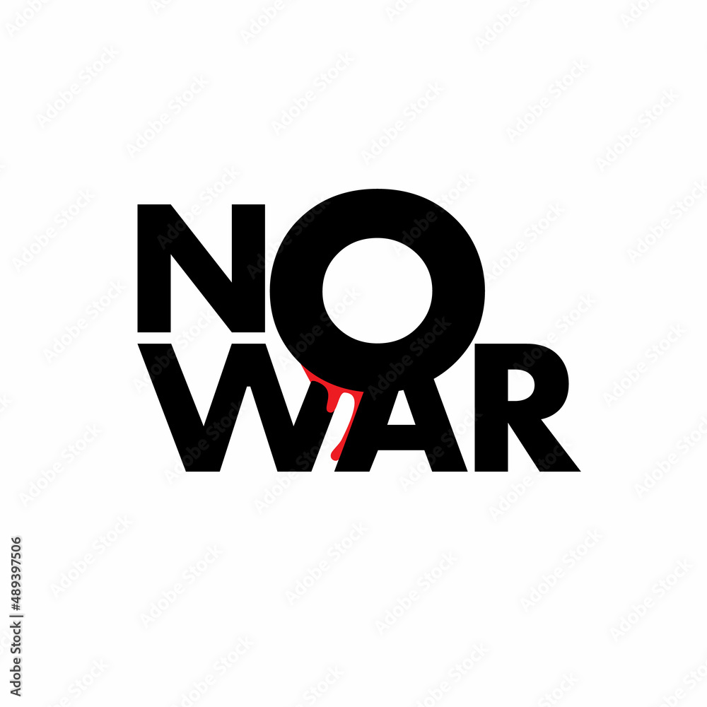 No War Vector Stamp Black Logo White Background No War Vector Stamp Black Logo White Background