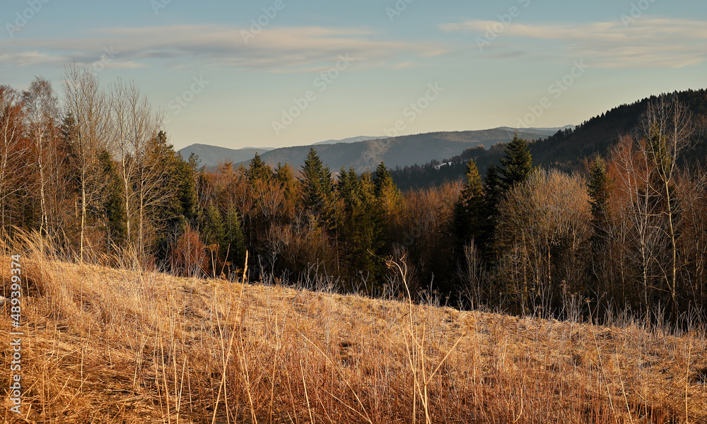 Beskid Makowski w Zachodzącym słońcu. Beskid Makowski w Zachodzącym słońcu.