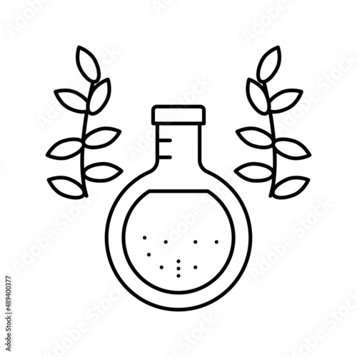 elixir phytotherapy line icon vector illustration
