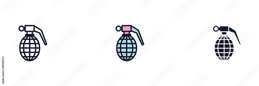 grenade icon symbol template for graphic and web design collection logo vector illustration grenade icon symbol template for graphic and web design collection logo vector illustration