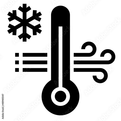 Cold temperature icon