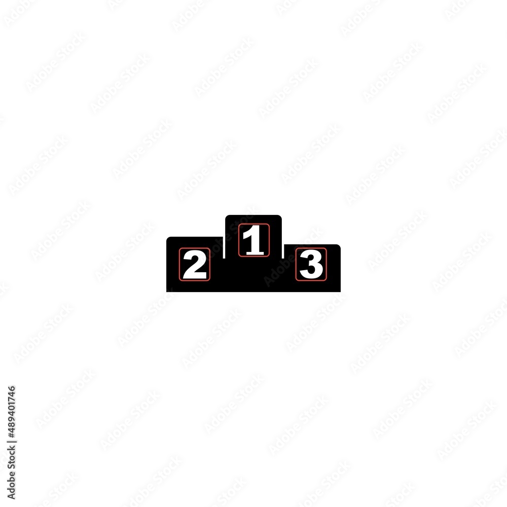 Podium icon logo vector design illustration. Podium icon logo vector design illustration.