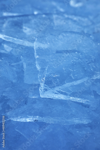 The surface of crushed ice