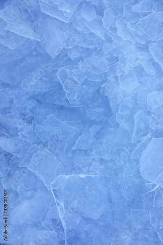 The surface of crushed ice