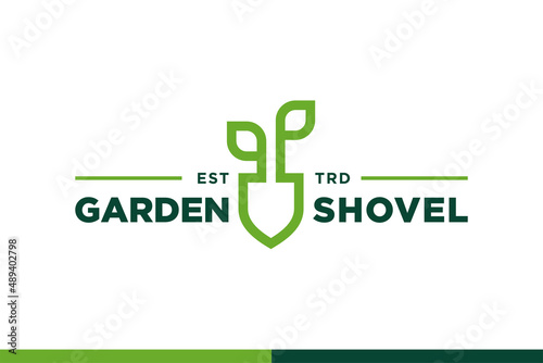 Garden shovel logo design