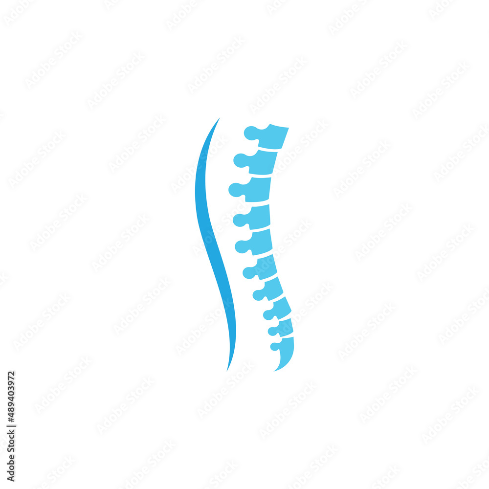 Spinal diagnostics, spine care, and spine health. With modern vector icon design concept logo template illustration Spinal diagnostics, spine care, and spine health. With modern vector icon design concept logo template illustration