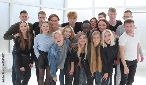 portrait of a group of happy young people