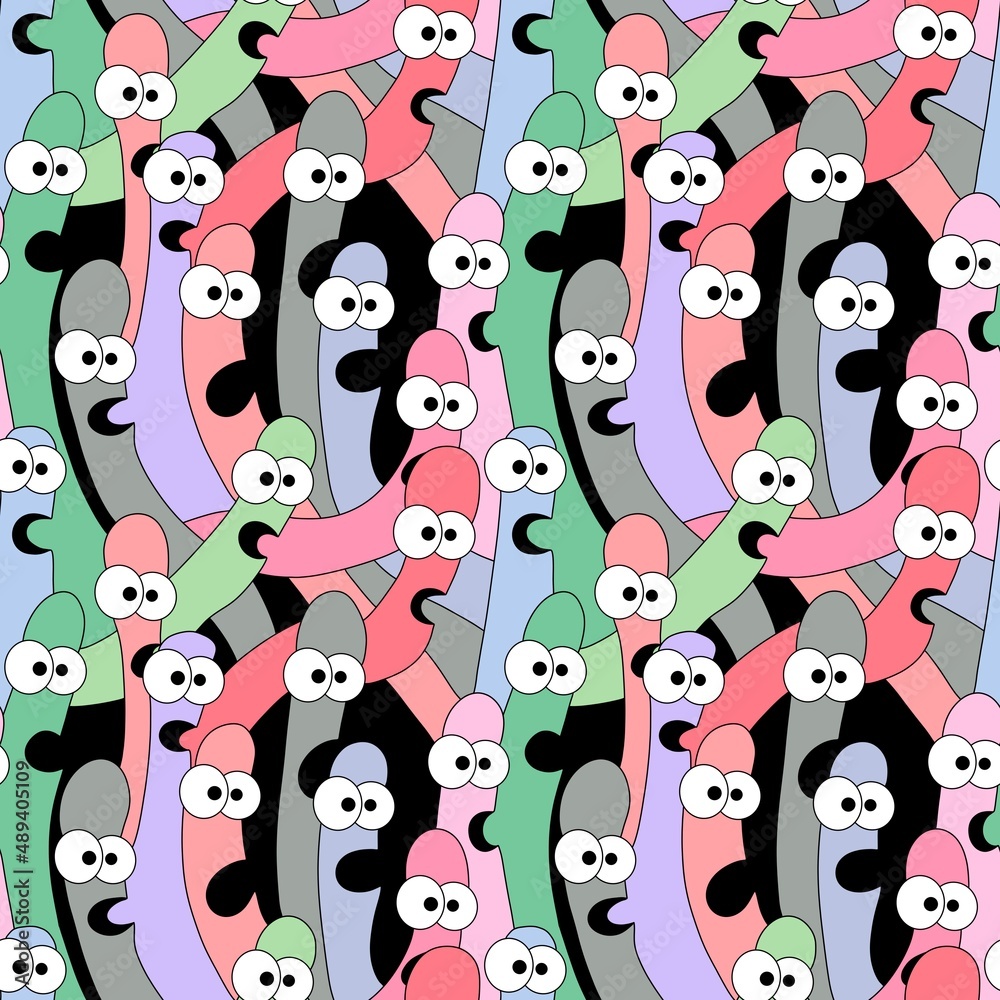 Kids seamless worms pattern for fabrics and textiles and packaging and linens and gifts and cards and hobbies Kids seamless worms pattern for fabrics and textiles and packaging and linens and gifts and cards and hobbies