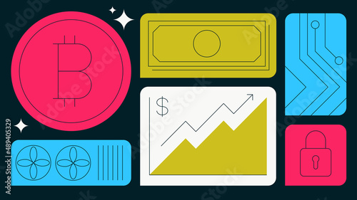 Cryptocurrency Flat Concept Illustration