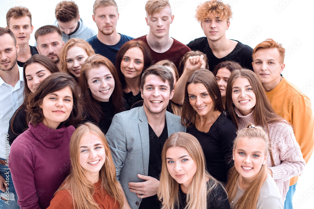 close up. happy young people showing their success close up. happy young people showing their success