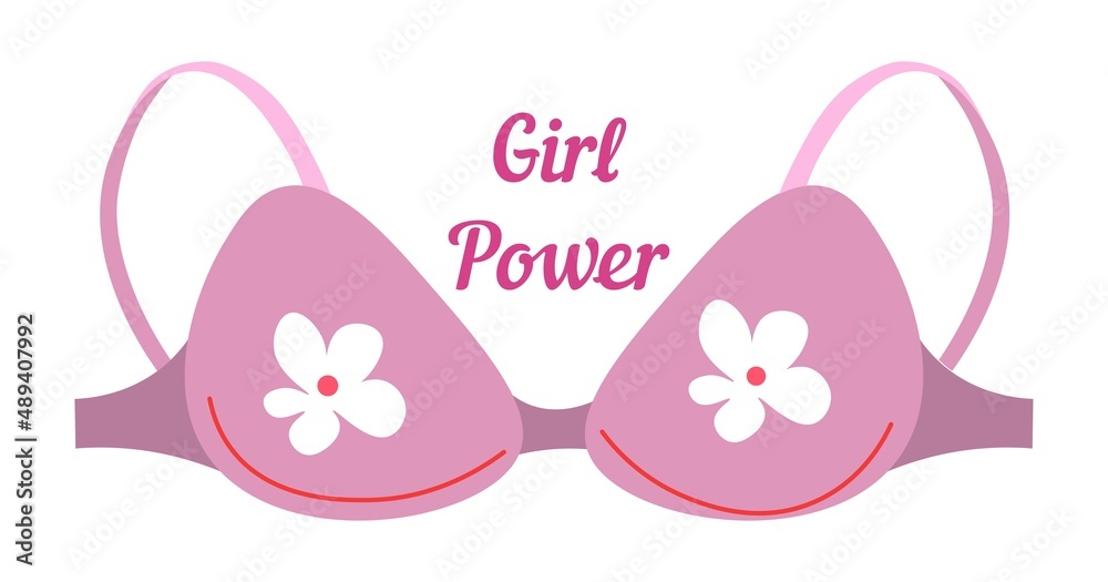 Girl power feminism slogan and fight for rights
