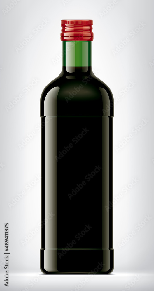 Color Glass Bottle on background. 3d rendering Color Glass Bottle on background. 3d rendering