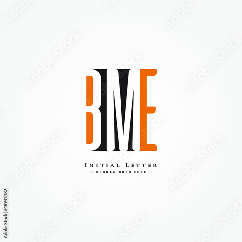 Vector Logo Template for Initials BME - Simple Alphabet Letters Logo photo