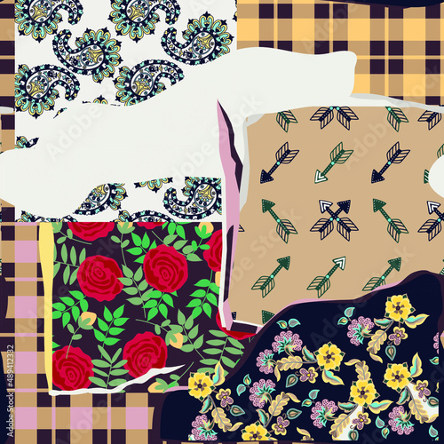 pattern with patchwork