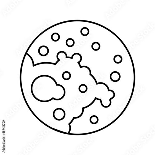 atopic dermatitis skin disease line icon vector illustration
