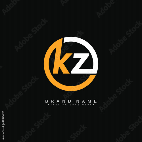 Initial Letter KZ Logo - Minimal Alphabet Logo