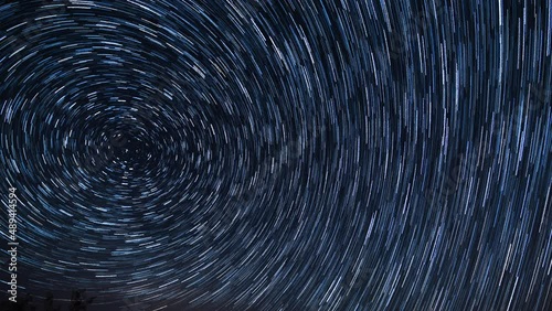Polaris North Star Startrails Spining Spring Season Astrophotography Time Lapse photo